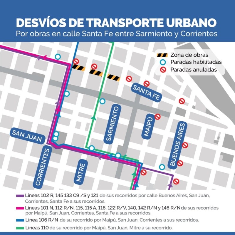 La Municipalidad informó que las tareas comienzan el 2 de enero e incluyen nuevas carpetas asfálticas, reedificación de cunetas y mejoras en las paradas del Transporte Urbano de Pasajeros. La obra implica corte total de calle y desvíos de colectivos. Demandará aproximadamente dos meses de trabajo